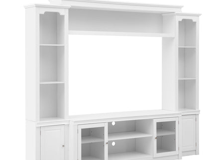 All-In-One TV Stand With Bookcase For TVs Up To 65"