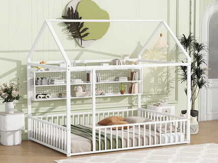 House Frame With Fence And Shelves
