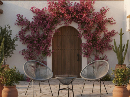 Acapulco Style 3 Piece Patio Bistro Set With Chairs