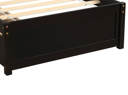 Platform Storage Bed Wood Bed Frame With Two Drawers And Headboard