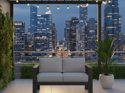 All-Weather Patio Loveseat With Thick Cushions