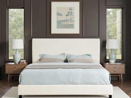 Platform Bed & Upholstered Headboard