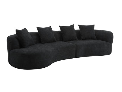 Elegant Curved Sectional Sofa With Full Foam Comfort