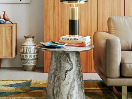 Circular Coffee Table With Adjustable Feet