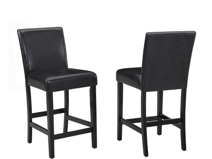 Modern 5 Piece Counter Height Dining Set With Tufted Nail Head Chairs