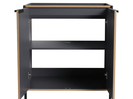 Contemporary Freestanding Bathroom Vanity With Adjustable Shelves