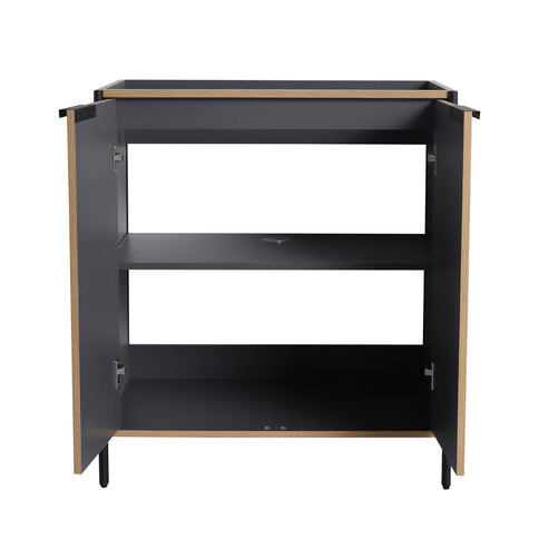 Contemporary Freestanding Bathroom Vanity With Adjustable Shelves