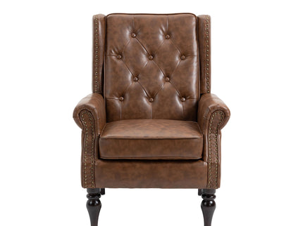 Modern Accent Armchair With Sturdy Wood Legs