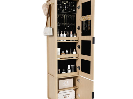 360° Rotating Makeup Cabinet With Full Length Mirror