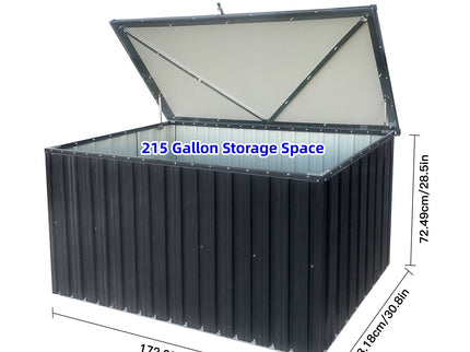 Out Door Metal Storage Box Store Medium - Black