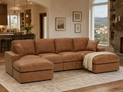 Sectional With 2 Ottomans