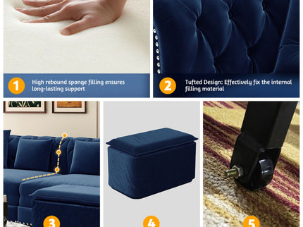 3 In 1 Pull Out Convertible Sleeper Sofa Bed, King Size, Chaise Lounge