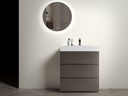 Alice - Bathroom Vanity With Sink, Large Storage Freestanding Bathroom Vanity For Modern Bathroom, One-Piece Sink Basin Without Drain And Faucet