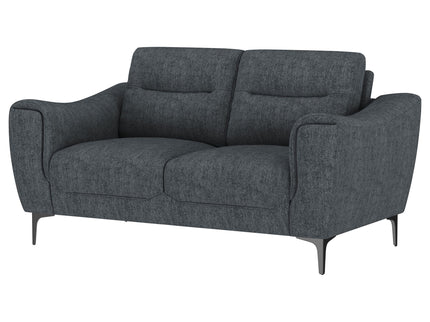 Oberle - Upholstered Sloped Track Arm Loveseat - Charcoal