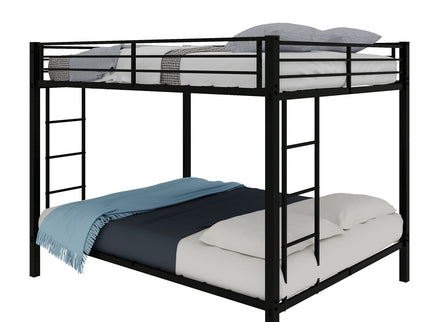 Bunk Bed For Kids, Convertible Frame With Ladders & Guardrail