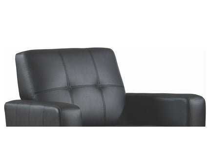 Track Arm Accent Chair With Tufted Upholstery - Black