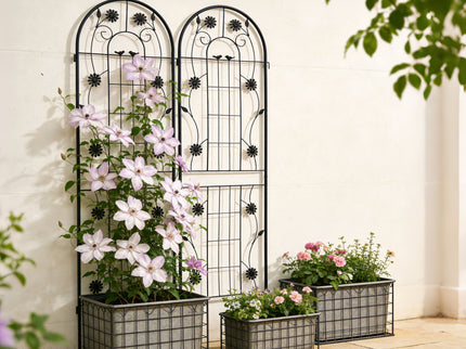Metal Garden Trellis Rustproof Trellis For Climbing Plant Outdoor Flower Support