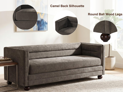 3 Seater Sofa Upholstery With Square Arms, Living Room Couch