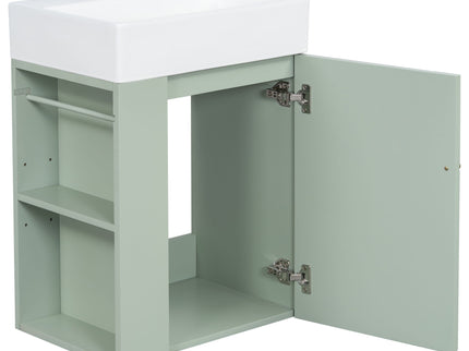 Modern Bathroom Vanity With Sink, Diamond Pattern Doors