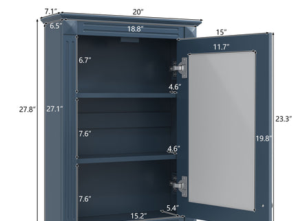 Wall Mounted Bathroom Storage Medicine Cabinet For Over Toilet With Mirror