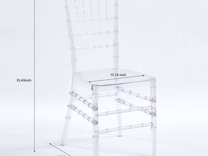 Welding Chair, Dining Chair, Plastic Seat (Set of 4) - Transparent
