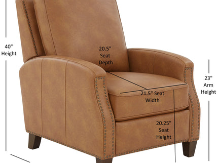 Jack - Push Back Recliner With Track Arms And Nailhead Accents