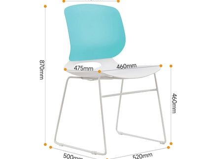 Ergonomic Backrest Stacking Chairs (Set of 4)