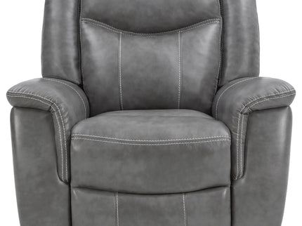 Encino - Upholstered Padded Arm Glider Recliner - Gray
