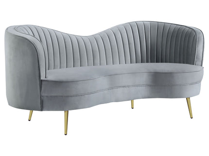 Reigha - Loveseat With Channel Tufted - Gray