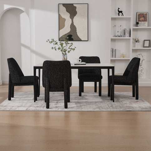 Wide Minimalist Dining Chair