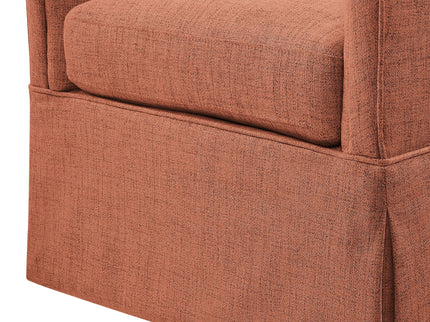 Solitude - Skirted Swivel Accent Chair With Hemp Like