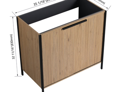 Contemporary Freestanding Bathroom Vanity With Adjustable Shelves