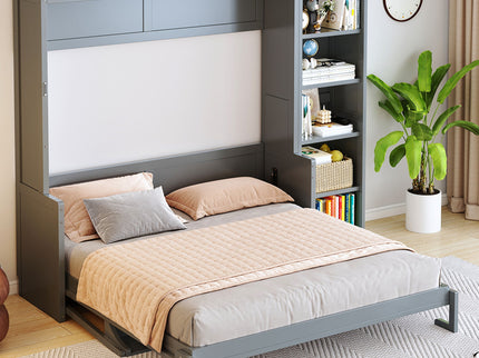 Sturdy Murphy Bed With Desk And Bookshelf