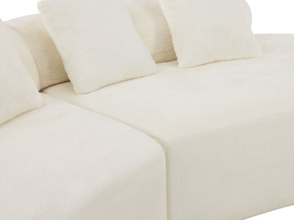 Modern Curved Sofa With Pillows
