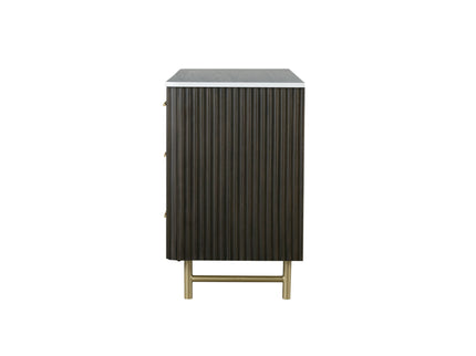 Clayten - Dresser - Espresso / White Marble