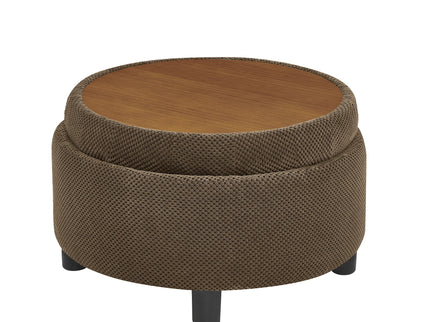 Storage Round Footstool Table Ottoman