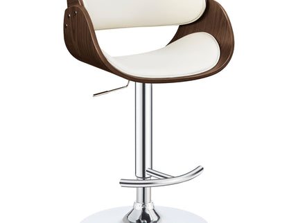 Ergonomic Adjustable Bar Stool - Ivory