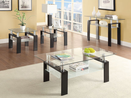 Randall - 1 Shelf Rectangular Sofa Table - Black