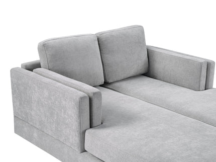 Chaise Lounge Sofa Bed With Dual Layer Armrests For Living Room