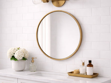 Reverie - Double Lights Bathroom Wall Sconce Over Mirror - Clear / Gold