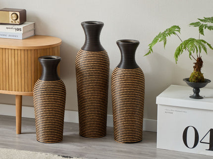 Classic And Neat Floor Vase, High Independent Flower Stand (Set of 3)