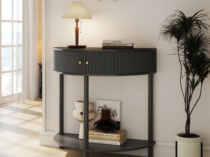 Demi Lune - Console Table With 2 Storage Drawers