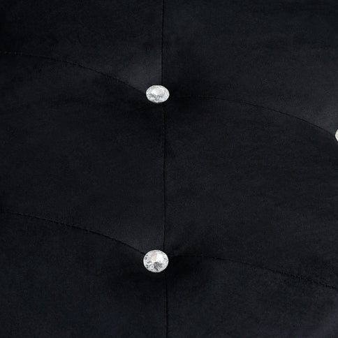 Storage Bench With Crystal Buttons And 1 Pillow For Bedroom