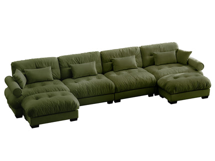 Super Comfort Oversized Modular Sectional Sofa With Movable Ottoman