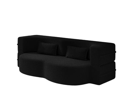 Modern Floor Sofa With 2 Pillows, Twin Size For Living Room