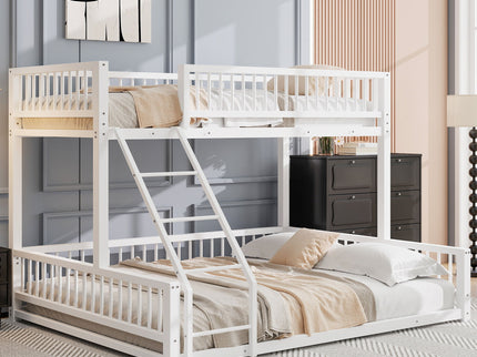 Bunk Bed With Ladder And Safety Guardrails