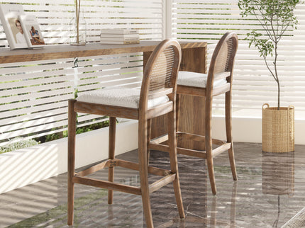 Panama - Curved Back Cane Bar Stool (Set of 2)