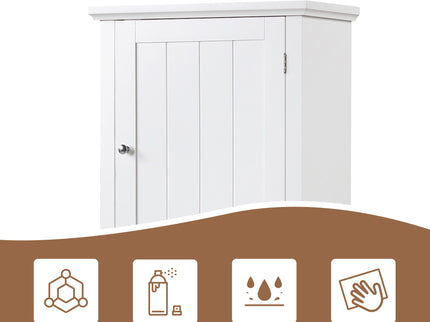 Tall Freestanding Bathroom Storage Cabinet With Drawer And Adjustable Shelf