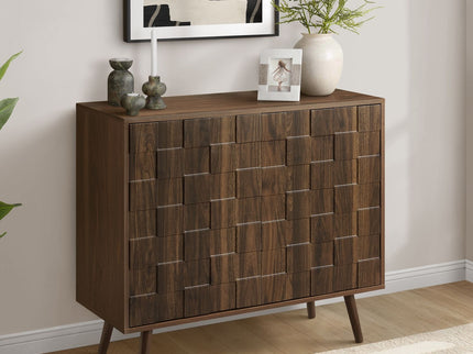 Accent Chest, Storage Cabinet With Adjustable Shelf - Walnut