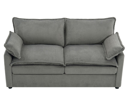 Modern Loveseat Sofa, Upholstered Couch With Side Storage Pockets